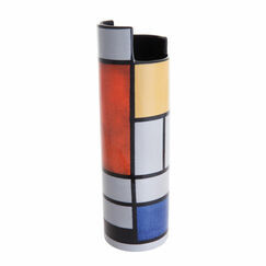 Mondrian Composition with Large Red Plane Vase