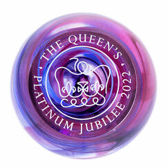 Queen's Platinum Jubilee Paperweight by Caithness Glass - 7 day delivery