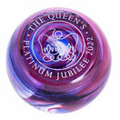 Queen's Platinum Jubilee Paperweight by Caithness Glass - 7 day delivery additional 3