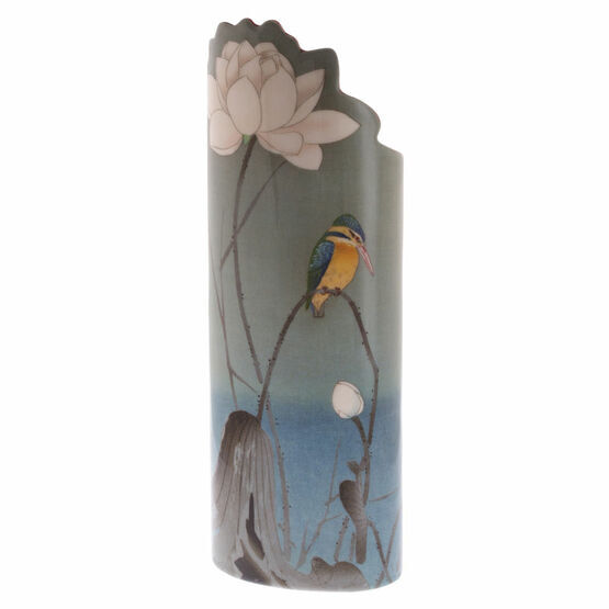 Koson - Kingfisher with Lotus Flower Vase